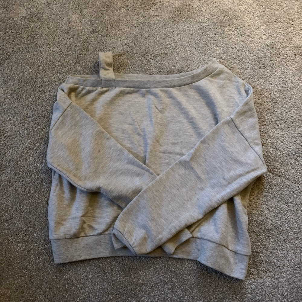 one shoulder sweatshirt